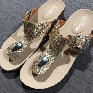 Forever sequin sandals 8.5